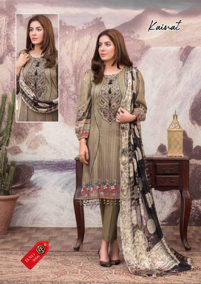 Keval Kainat 3 Luxury Lawn Casual Daily Wear Designer Karachi Dress Material Collection
